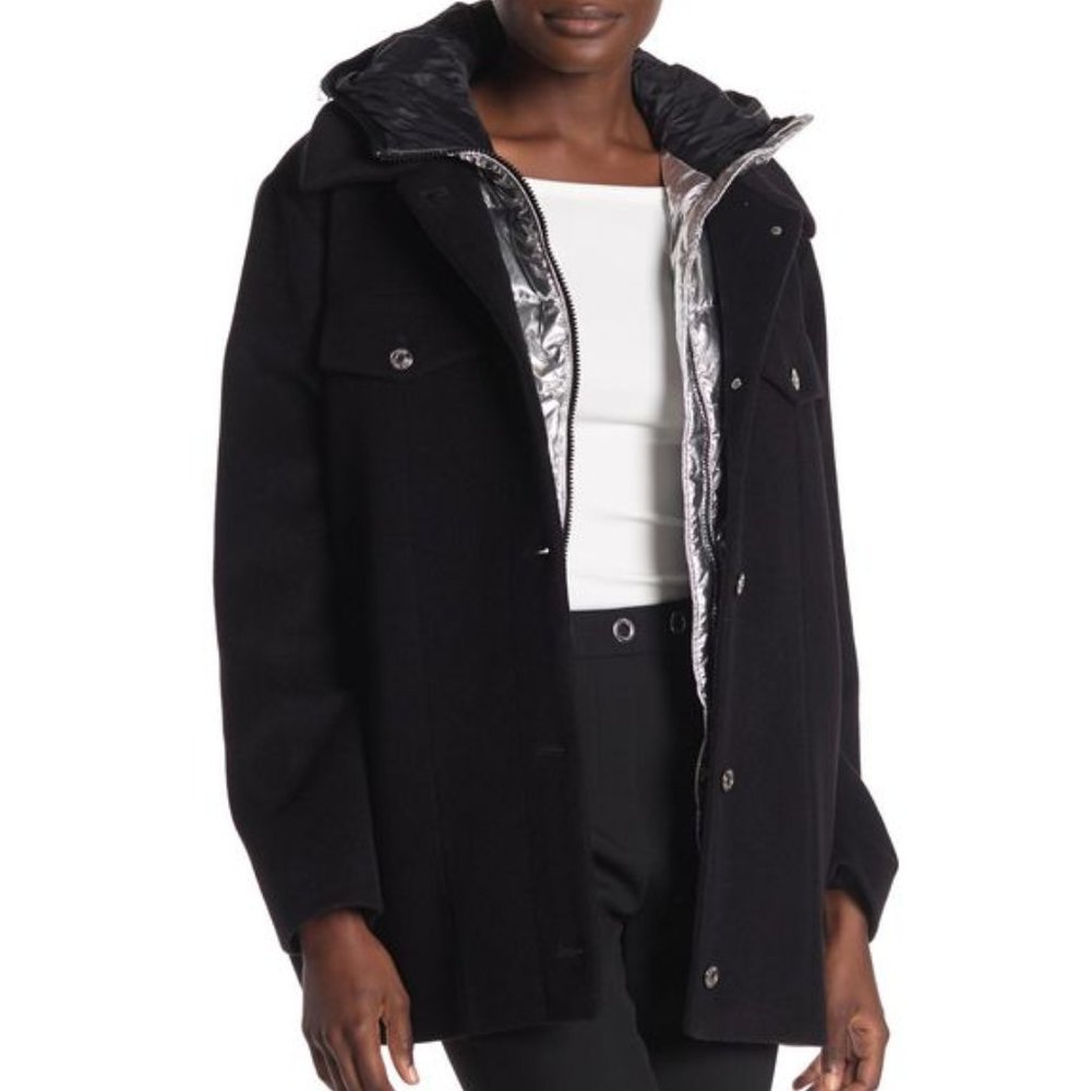 Hugo Boss Women's Black Fantocca Wool Coat